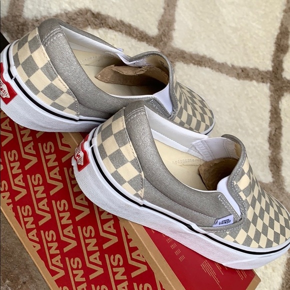 •VANS CLASSIC SLIP ON CHECKERBOARD SILVER WMNS - Picture 6 of 16
